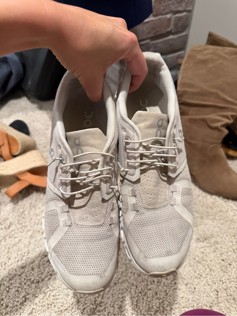 On Running Cloud Neutral Beige womens  Running Shoes